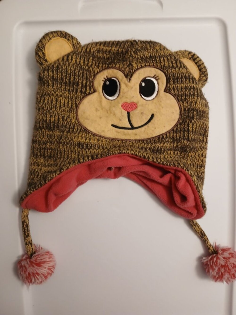 So Girls Kids Monkey WInter Hat